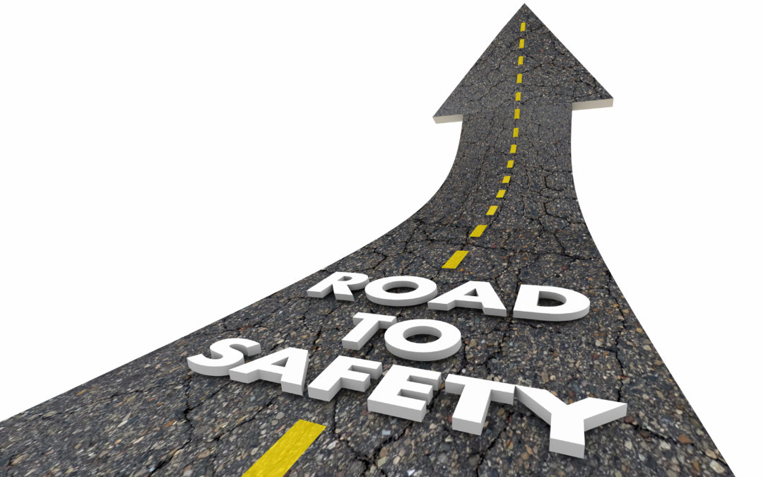 Road to Safety Security Reduce Risk Words 3d Illustration