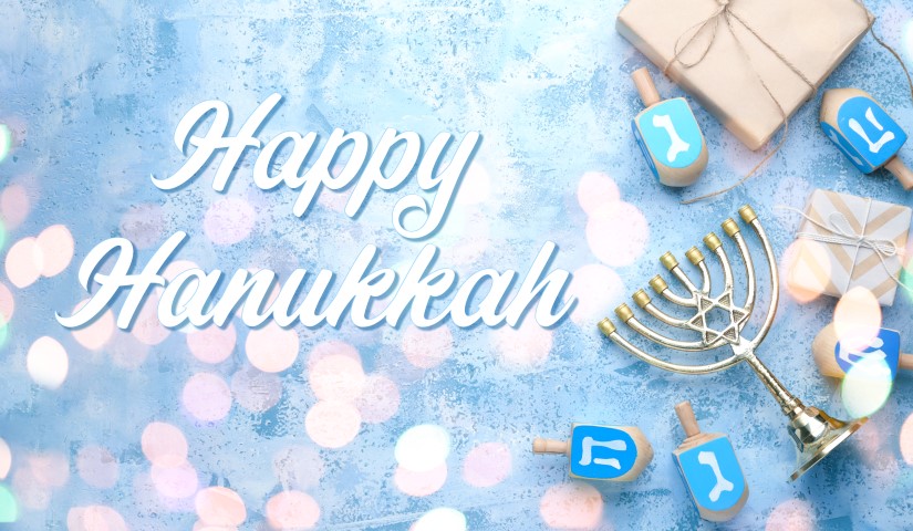 Beautiful greeting card for Hanukkah